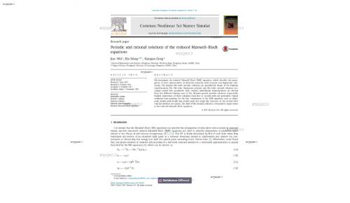 Periodic and rational solutions of the re duce d Maxwell–Blochequations